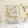 Makeup Organizer Box Desktop Dustproof Drawer Cosmetic Organizer Bathroom Transparent Jewelry Skincare Lipstick Storage Rack