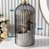 360° rotary makeup brush holder with cover Luxury cosmetics lipstick eyebrow pencil holder