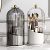 360° rotary makeup brush holder with cover Luxury cosmetics lipstick eyebrow pencil holder