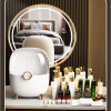 Light luxury cosmetics storage box, dust-proof desktop makeup box