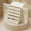 Exquisite Jewelry Storage Box, Large Capacity Organizer for Earrings, Rings, Necklaces, Bracelets, Handmade with Exquisite