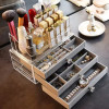 3 Layers Velvet Jewelry Storage Box with 3 Drawers Acrylic Display Necklace Earrings Bracelets Organizer Clear Lid Holder Case