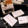 3 Layers Velvet Jewelry Storage Box with 3 Drawers Acrylic Display Necklace Earrings Bracelets Organizer Clear Lid Holder Case