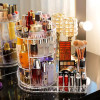 Rotating Makeup Organizer 360 Degree Spinning Makeup Holder Large Capacity Adjustable Cosmetic Storage Stand Space Saving Makeup