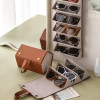 Portable Foldable Glasses Box 4/5 Multi-slot Eyeglass Storage Display Organizer Fashion PU Leather Travel Sunglasses Case