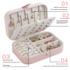 Double-Layer Jewelry Storage Box Portable Travel Jewelry Holder Organizer