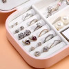 Double-Layer Jewelry Storage Box Portable Travel Jewelry Holder Organizer