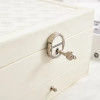 Leather Jewelry Box Korean Multi-layer Large Capacity Multi-Function Jewelry Storage Box Ear Studs Rings Jewelry Organizer