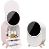 LED Light Cosmetic Storage Box With led Mirror Home Vanity Makeup Organizer for Skincare Products