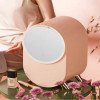 LED Light Cosmetic Storage Box With led Mirror Home Vanity Makeup Organizer for Skincare Products