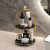 Single and Double Layer Metal Bird Cage Organizer for Makeup nd skin care products best for vanity counter top