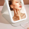 Travel Makeup Mirror with 3 Color LED Touch Dimming Portable Foldable USB Rechargeable