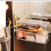 Transparent Cosmetic Storage Box Makeup Organizer Cotton Swab Cotton Pad Storage Box
