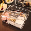 Transparent Cosmetic Storage Box Makeup Organizer Cotton Swab Cotton Pad Storage Box