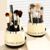 Cosmetic Organizer With 360 Rotating Makeup Brush Holder