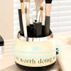 Cosmetic Organizer With 360 Rotating Makeup Brush Holder