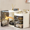 Dustproof Large Makeup Organizer with Drawers - Spacious Plastic Cosmetic Storage Box with Brush Holders, Lipstick Slots