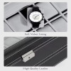 12 Slot PU Leather Lockable Watch Storage Boxes, Men & Women's Jewelry Display Drawer Case, 2-tier Organizer
