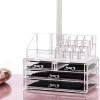 Acrylic Transparent Makeup Drawer Organizer Desktop Cosmetic Storage Box