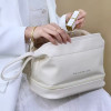 Double Layer Cosmetic Bag With Large Capacity
