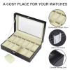 12 Grids Leather Storage Box For Watches