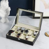 12 Grids Leather Storage Box For Watches