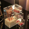 Transparent Brush Holder With 3 Drawer