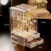 Transparent Jewellery Box With Hanging Storage And Drawers