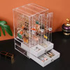 Transparent Jewellery Box With Hanging Storage And Drawers
