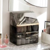 Transparent Dustproof Makeup Organizer Storage Rack