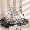 Elegant 3-Tier Swan Jewelry Box