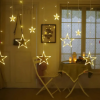 Star-shaped LED Curtain String Lights