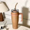 Nice Time Sitarayuri Coffee Stainless Steel Vacuum Insulated Tumbler - 20oz with Lid, Straw, and Handle