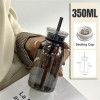 Stylish Glass Water Bottle with Time Marker - Perfect for Juice, Milk, and More
