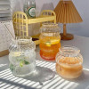 Ergonomically Designed 400ml Wave Jar Drinking Cup with Bamboo Lid