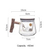 Elegant Heat-Resistant Kawa Teacup with Infuser – 450ML Luxury Glass Tea Cup for Office Use
