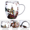 Innovative Double Wall Glass Mug with Handle for Tea and Coffee - Ideal for Dry Flowers Decor