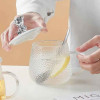 Elegant Glass Cup with Lid and Spoon