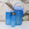 Spacious Gradient Motivational Sports Water Bottles Set - Three-Piece Collection