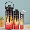 Versatile 3-Piece Metallic Water Bottle Set