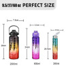 Versatile 3-Piece Metallic Water Bottle Set