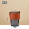 Innovative 400ml Straw Glass Mug Perfect for Any Beverage
