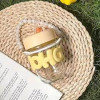 Portable Cute Glass Cup with Straw – Perfect for Summer