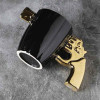 Unique Revolver Shaped Coffee Mug | Creative Gold & Silver Ceramic Cup