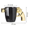 Unique Revolver Shaped Coffee Mug | Creative Gold & Silver Ceramic Cup