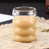 Versatile 350ml Spiral Glass Cup - Ideal for Water, Coffee, Tea & More