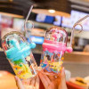 Whale Spray Water Bottle with Straw & Cup for Baby Feeding