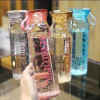 Portable Leak-Proof Glass Water Bottle with Strap Pouch Perfect for Outdoor Adventures