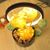 Illuminated Water Flowing Fountain with LED Ring Light