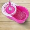 Spin bucket mop with strainer